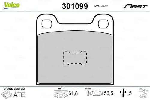 Brake pads front - front, axle