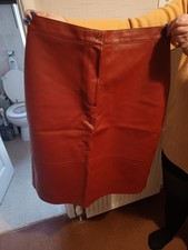 Red PVC Knee Length Pencil