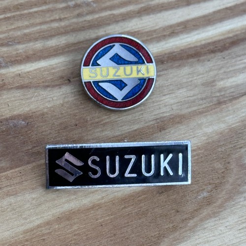 Vintage suzuki enamel badge - enamel, &