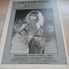 🎸 LISA DOMINIQUE TOUR 1989 ROCK N ROLL ORIGINAL CUTTING ADVERT POSTER KERRANG