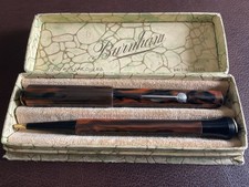 RARE Burnham Lever Filler Fountain Pen And Mechanical Pencil Set
