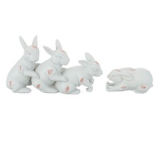  Hare Ornaments Desktop Rabbit Decoration Resin Rabbitss Statue Planter Pot