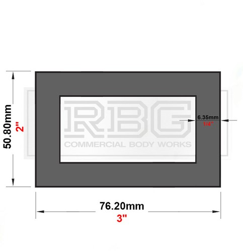 Aluminium rectangular square - aluminium,