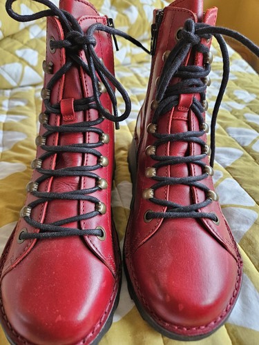 Ladies fly london red leather - ladies,