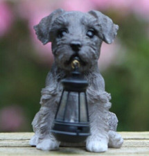 Garden Ornament Solar Powered Animal Dog Puppy Westie Lamp Decor Patio
