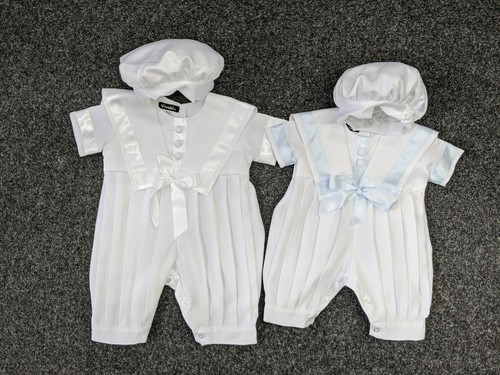 New boys christening romper