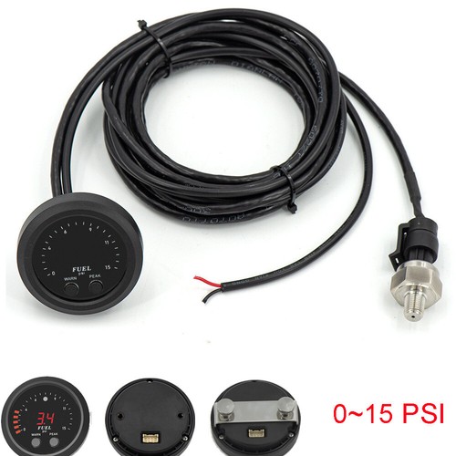 52mm fuel pressure gauge red - fuel,