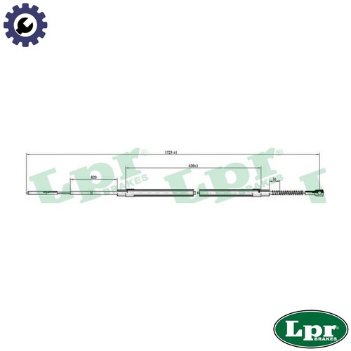 Cable pull parking brake - cable,