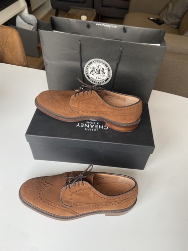 Cheaney suede brogue shoes - brogue,