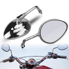 Pair Universal For Indian Honda Suzuki 8mm 10mm Motorcycle Rearview Side Mirrors