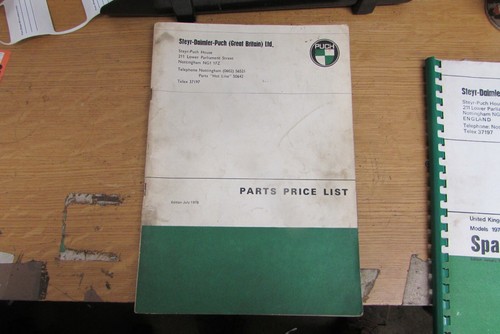 1978 puch parts price list - 1978,