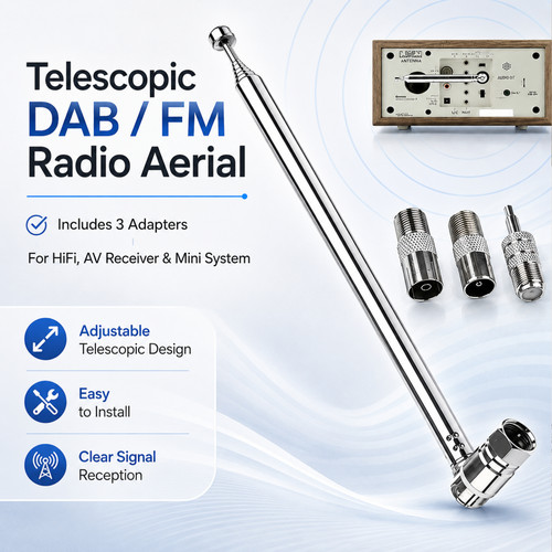Telescopic dab radio - telescopic,