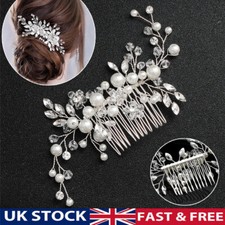 Flower Wedding Hair Pins Comb Bridal Clips Crystal Pearl Bridesmaid Accessories