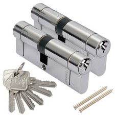 Keyed Alike Pair Euro Cylinder Barrel UPVC Door Lock Anti Snap Mila BreakSafe