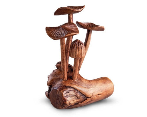 Mushroom sculpture wooden - mushroom,