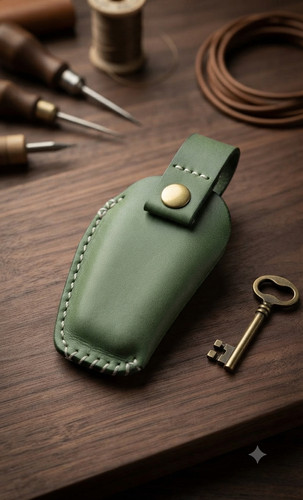 Handmade green genuine - green,