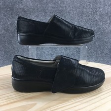 Alegria Shoes Womens 38 Black Lauryn Loafer Straps Leather Comfort Slip On Low