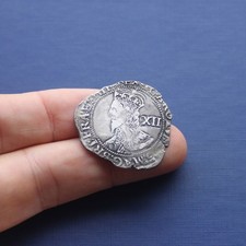 Hammered Silver Coin Charles 1st Shilling c 1645 AD
