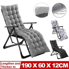 Sun Lounger Cushion Pad Replacement Cotton Garden Outdoor Chair Seat Recliner