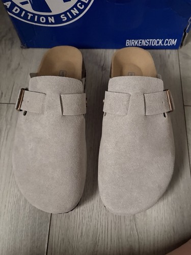 Birkenstock boston grey suede - boston,