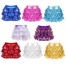 Girl's Kids Sequins Skirted