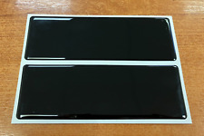 2 x BLACK Ex Large Stickers - Patch 150mm x 50mm DOMED - OTHER COLOURS AVAILABLE