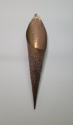 Vintage brass cone shape - shape, wall