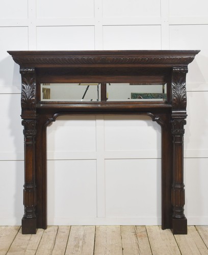 Carved oak fire - carved,