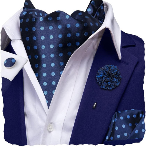 Silk ascot for men self - ascot,