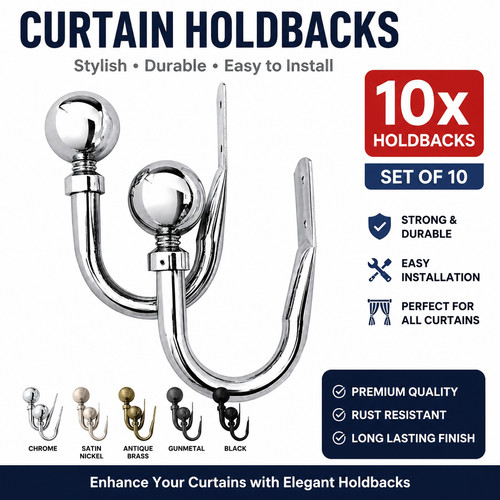 Set curtain holdbacks - set, 10