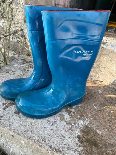 Dunlop purofort blue wellies - blue,