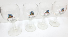 Set of 4 BELGIAN Leffe beer glass Made in Belgium 25 cl M14 0846 chalice thick