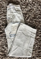 Bershka Light Wash Ripped Jeans, Woman’s Light Wash Ripped Jeans Size 38