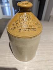 Vintage Stoneware Flagon w.p