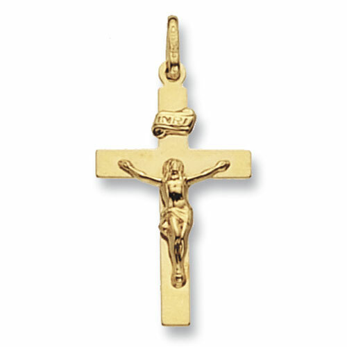 9ct gold crucifix cross - cross, jesus