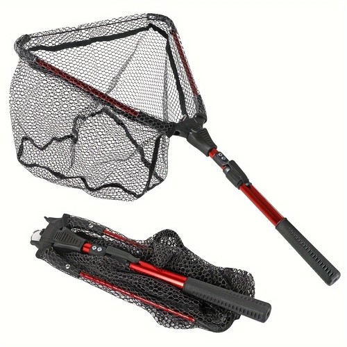 Folding fishing landing net - folding,