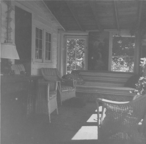 Faded 1950s screened porch - screened,
