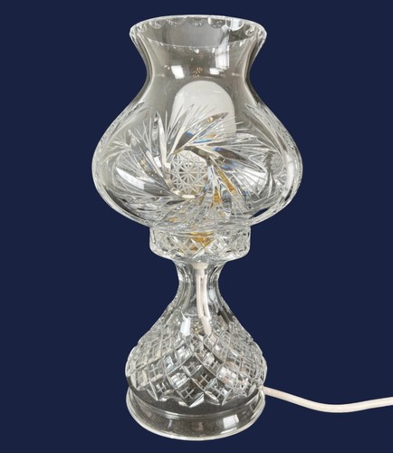 Vintage cut crystal table lamp - crystal,