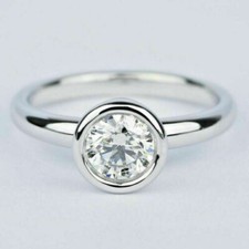 Bezel Set 1.25Ct Round Cut