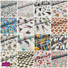 £5.99 Comic Superheroes Cartoon Licensed Digital Printed 100% Cotton  M1510