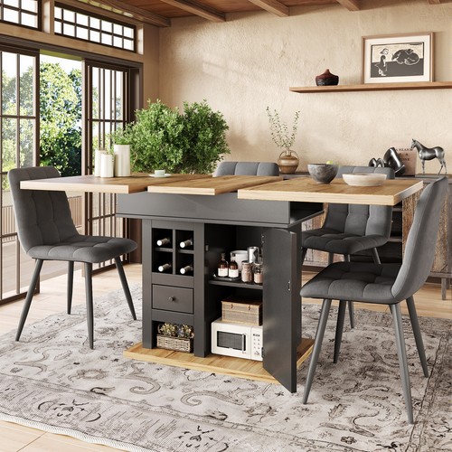 Extendable dining table with - extendable,