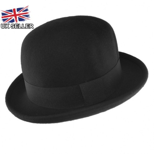 Black 100 wool bowler felt - ,