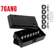 12V 7 Gang Trailer Wire Connector Junction Box 7 Pole Cable Connection Box Kit G