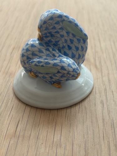 Herend two blue fishnet - two,