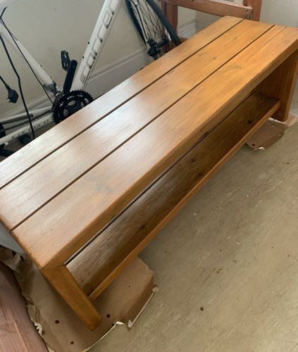 Wooden bench with storage - wooden,