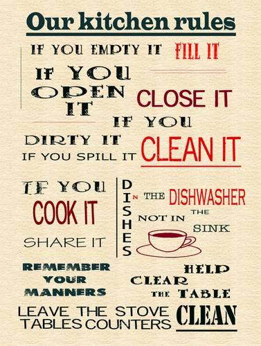 Our kitchen rules - our, rules,