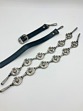 THISTLE Antique Kilt Sporran Chains Complete With Leather Straps now only £34.99