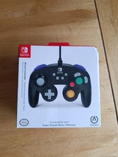 Black Wired Gamecube Controller for Nintendo Switch PowerA - Officially Licensed
