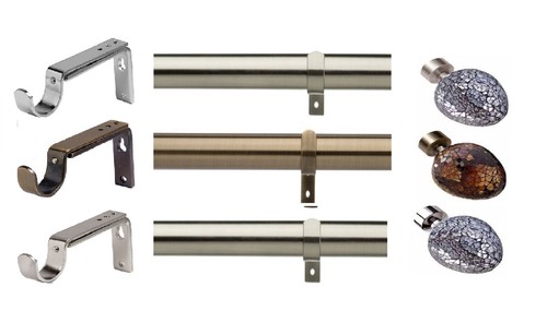 35mm eyelet curtain pole with - curtain,