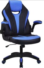 Play haha.Gaming Office Ergonomic Swivel Computer Leather Racing Chair (BLUE)